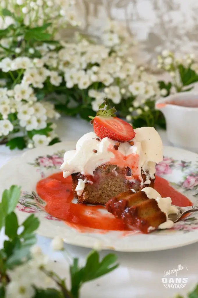 financier sarrasin fraise chantilly