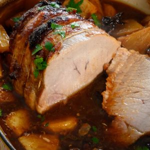 porc rôti ananas