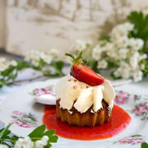 financier sarrasin fraises