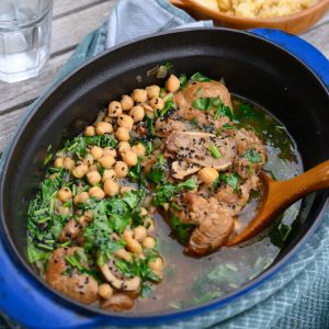 jarret de veau coriandre pois chiches