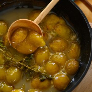 poêlée de prunes