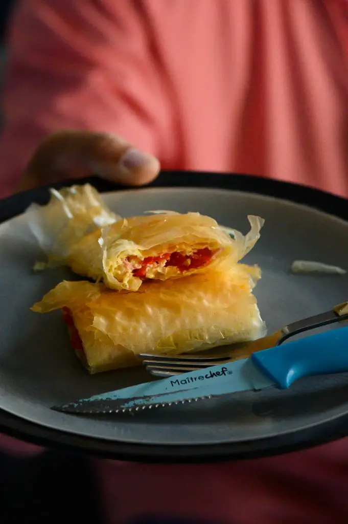 feuilleté poivron feta