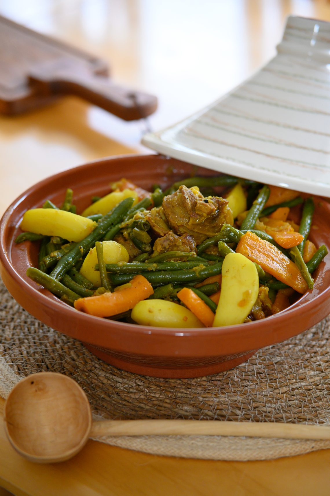 tajine agneau haricots verts