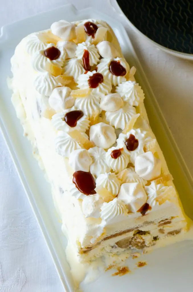 bûche semifreddo aux poires