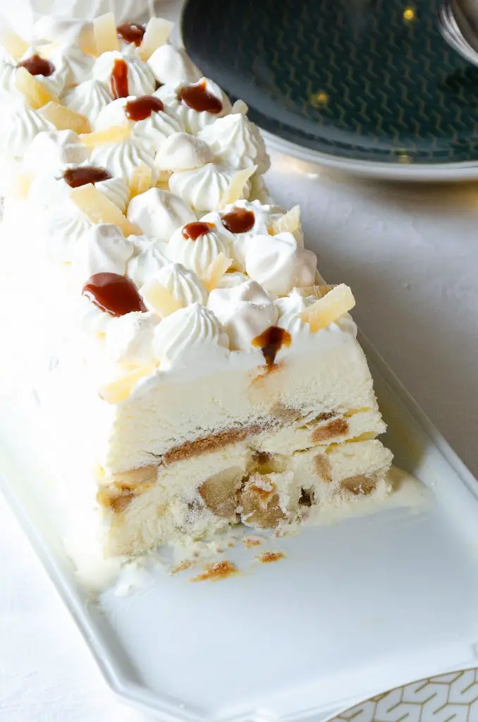 Bûche semifreddo poire gingembre