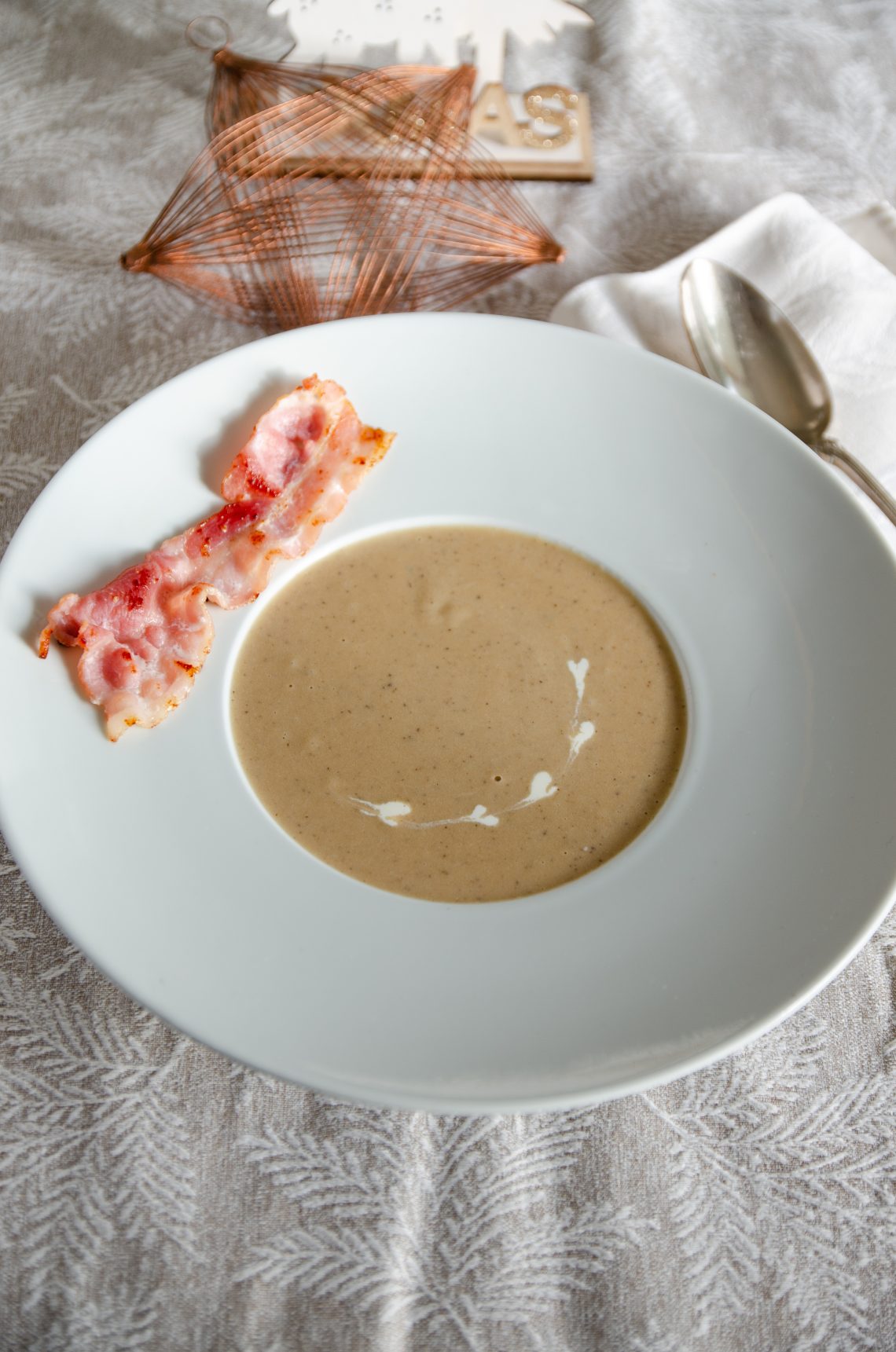 soupe de pomme de terre au thé fumé