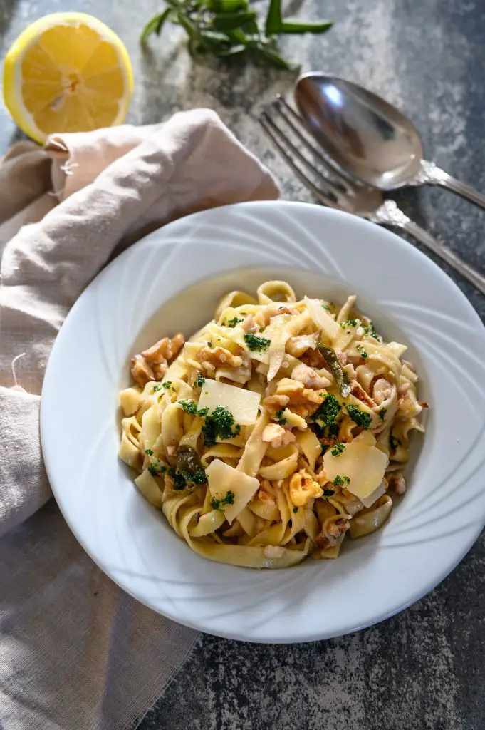 tagliatelles citron noix