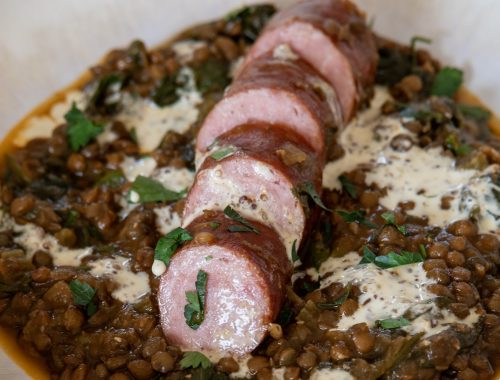 lentilles saucisses Ottolenghi
