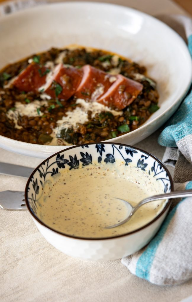 sauce crème à la moutarde