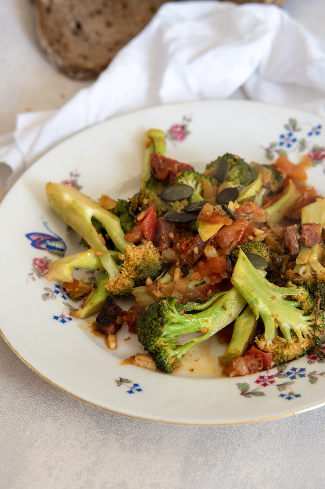 poêlée brocoli chorizo