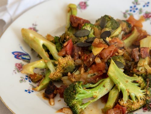 poêlée brocoli chorizo